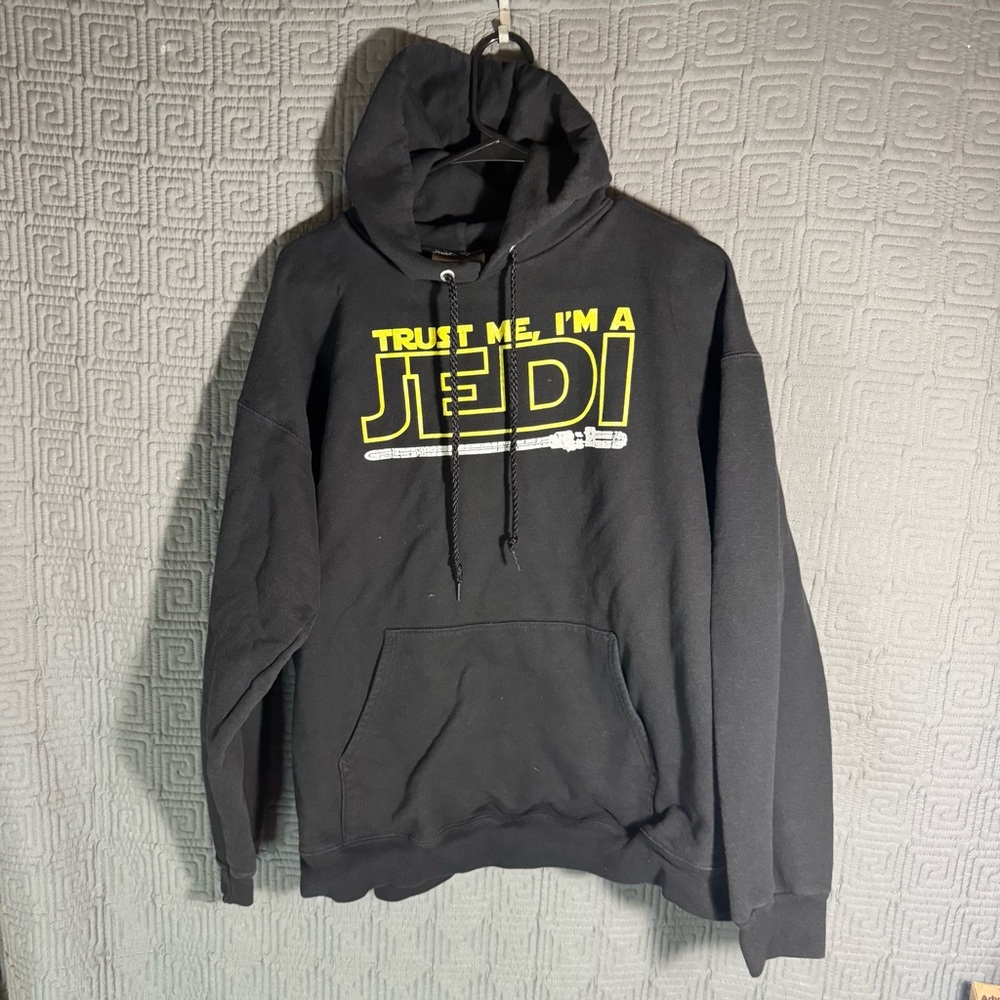 Ultimate Hanes Cotton Printpro Hoodie Mens Large Black Star Wars Jedi
